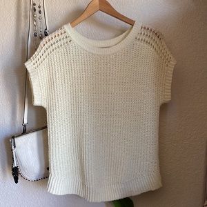 Greige  sleeveless Knit Sweater